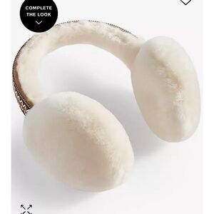 UGG Cream Faux-Fur Earmuffs